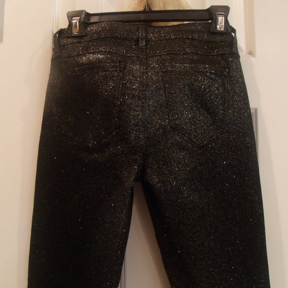 Guess Power Skinny Black Mysteek Wash Glitter Jean - Picture 5 of 16